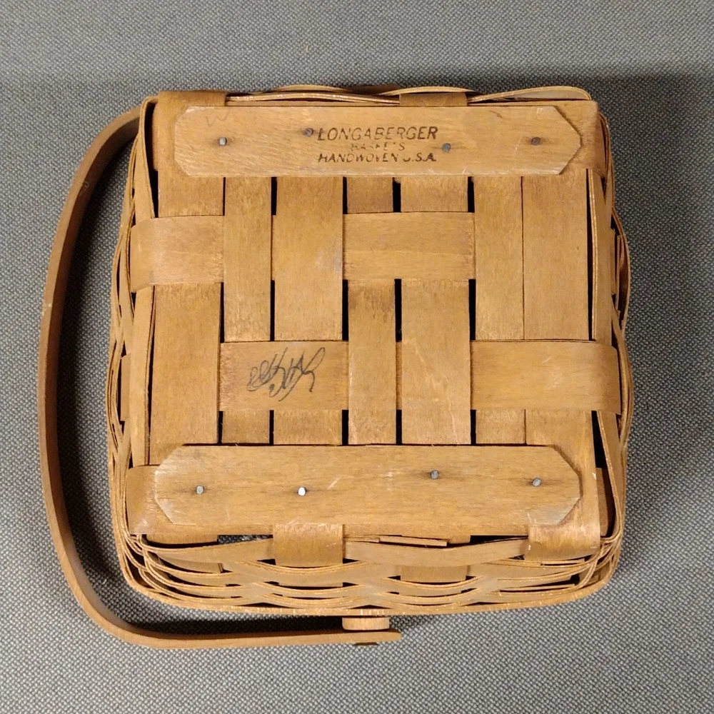 Longaberger square handled basket